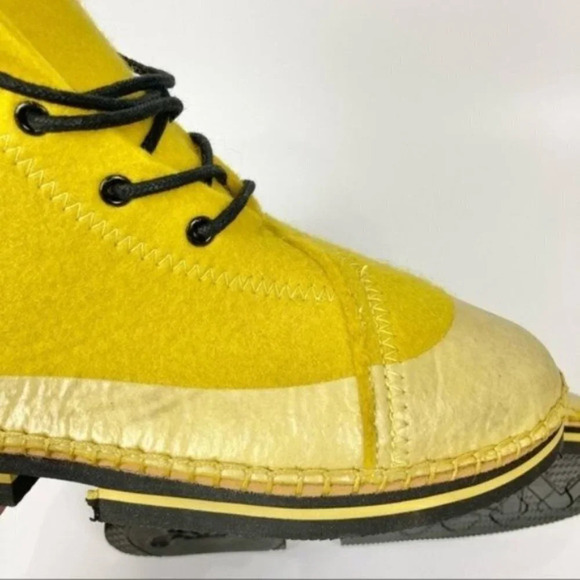Joy & Mario Yellow Ankle Boots Sz 38 - Picture 8 of 10
